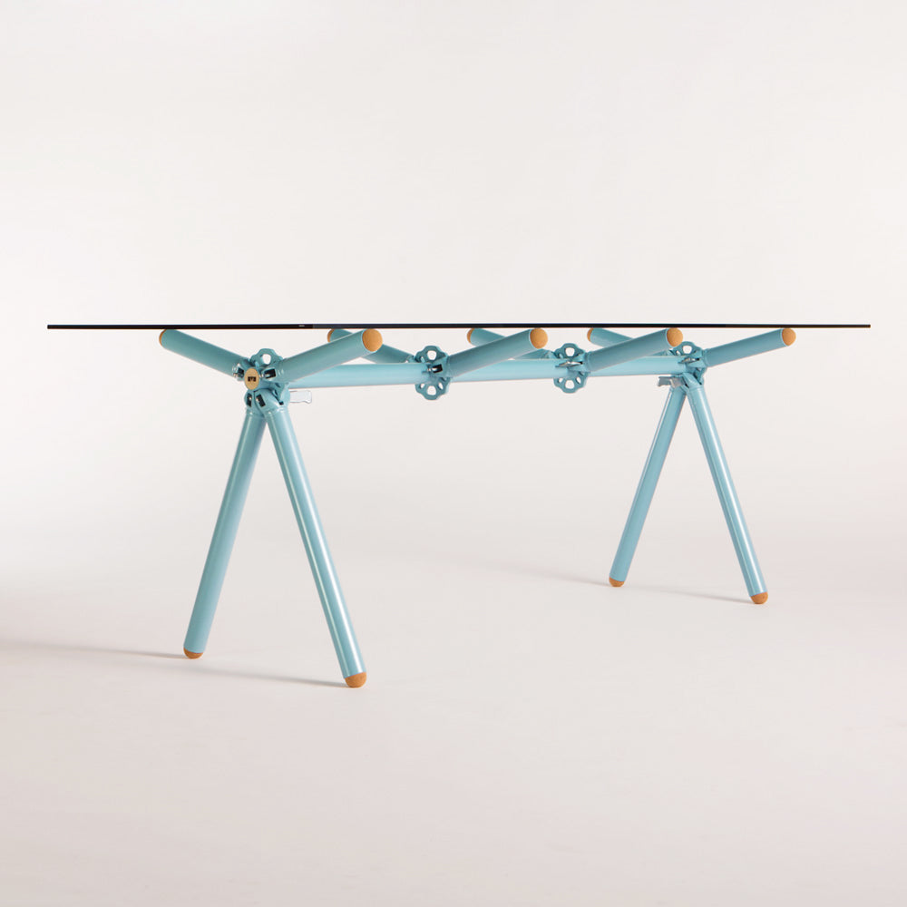 Table Clavex en Échafaudages Upcyclés, Modèle Réinventé