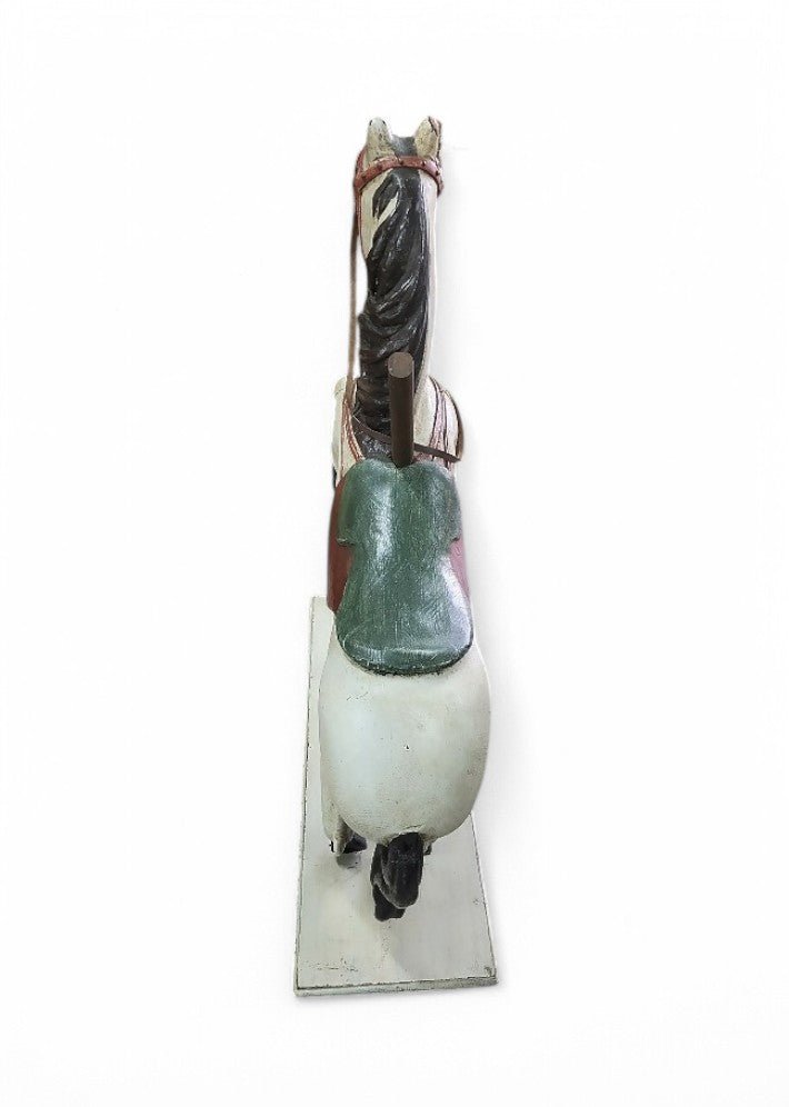 Ancien Cheval de Manège en Bois de Carrousel - Ethic Atelier