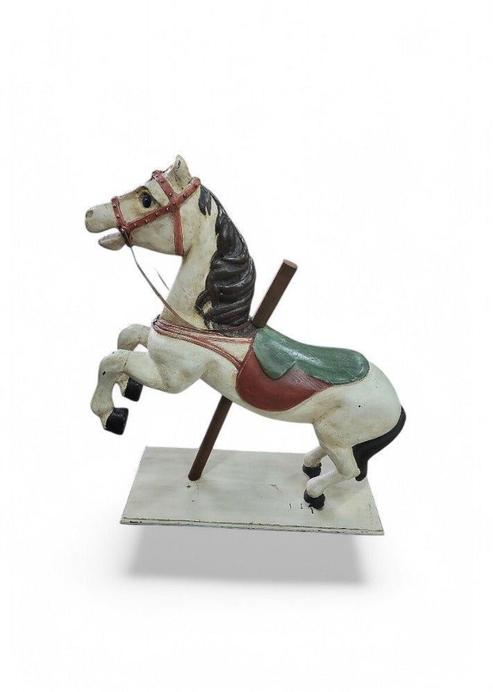 Ancien Cheval de Manège en Bois de Carrousel - Ethic Atelier