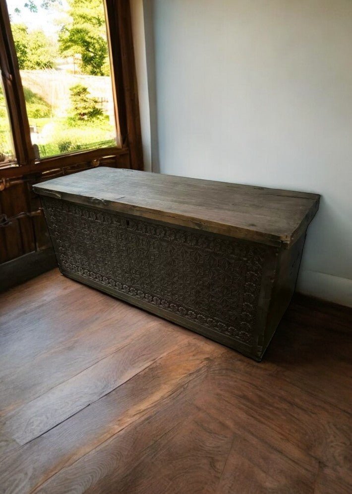 Ancien Coffre Art Populaire de Berger Cévenol du XVIIème Siècle - Ethic Atelier