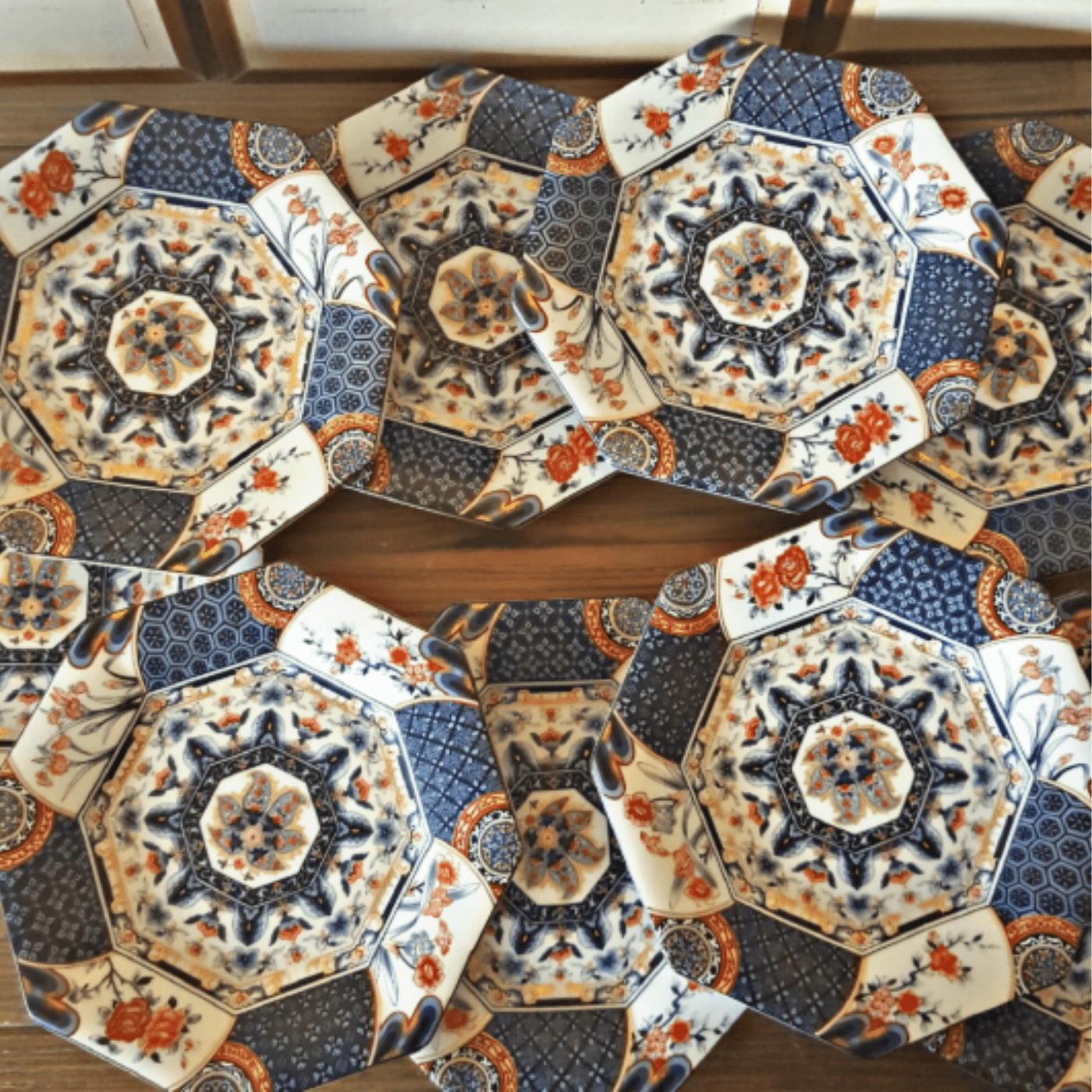 Assiettes à dessert octogonales japonaises en porcelaine (8+1 offerte) - Ethic Atelier