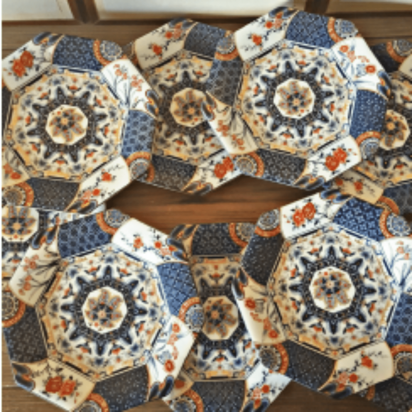 Assiettes à dessert octogonales japonaises en porcelaine (8+1 offerte) - Ethic Atelier
