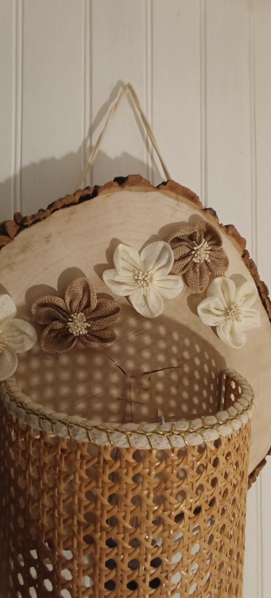 Baladeuse Murale en Cannage & Bois – Pièce Unique - Douceur au Naturel - Ethic Atelier