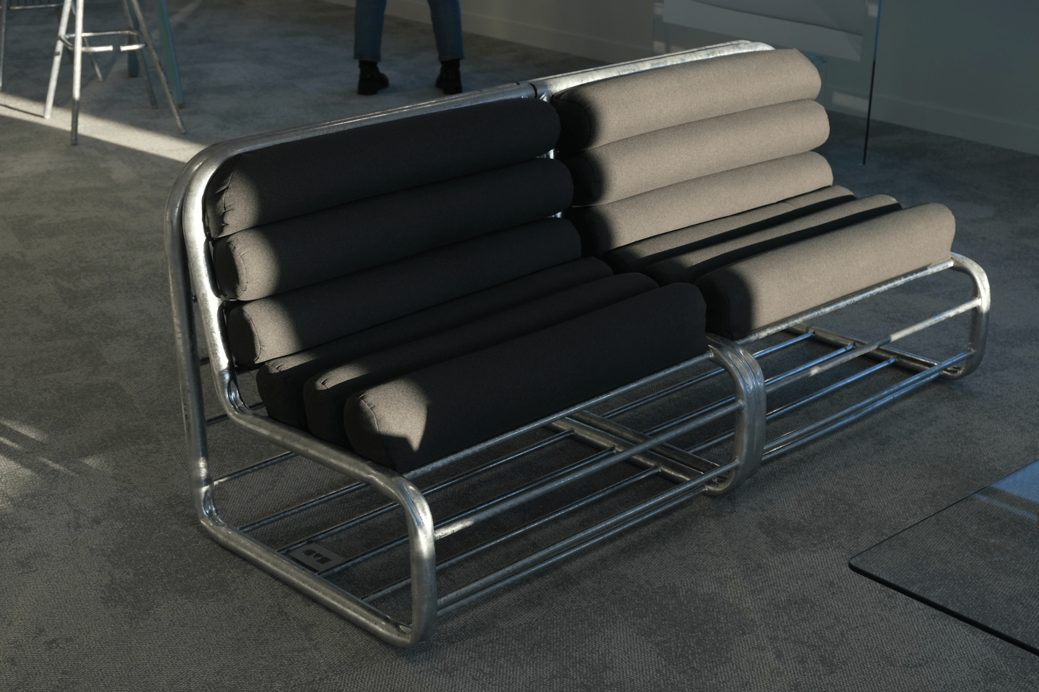 Banquette Bultan en Barrières Vauban Upcyclées - Intérieur - Ethic Atelier