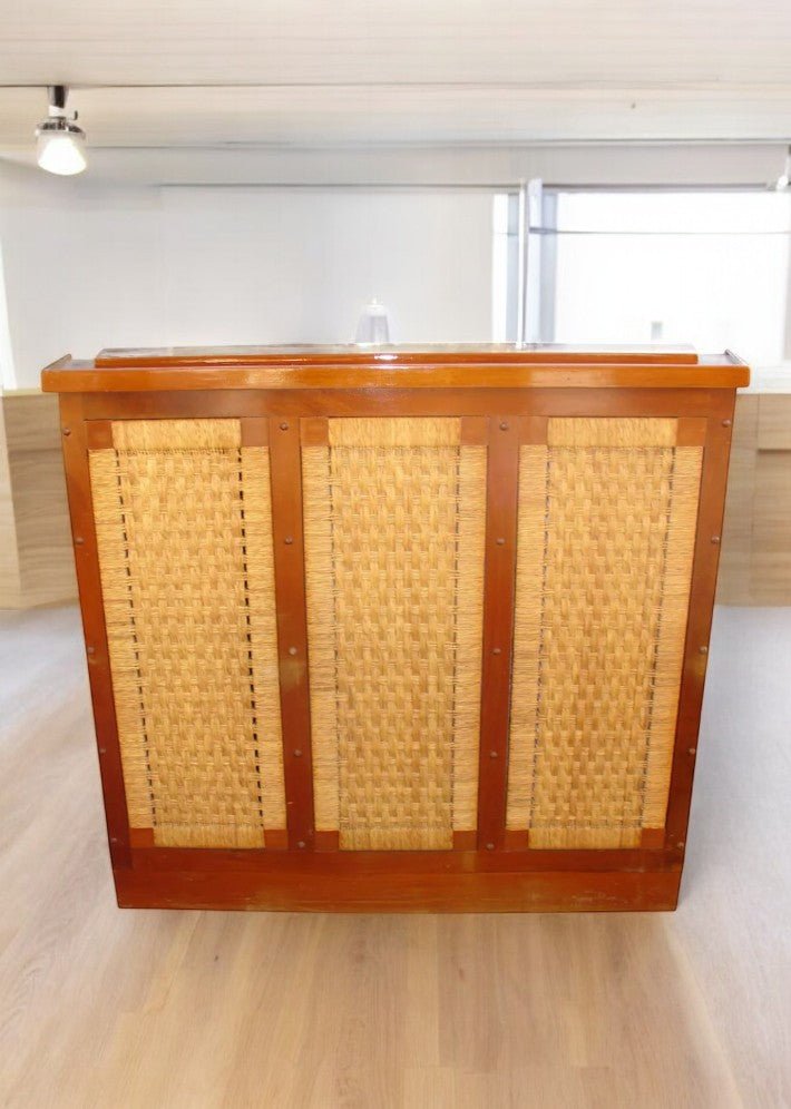 Bar en Acajou et Paillage Vers 1950 - Ethic Atelier