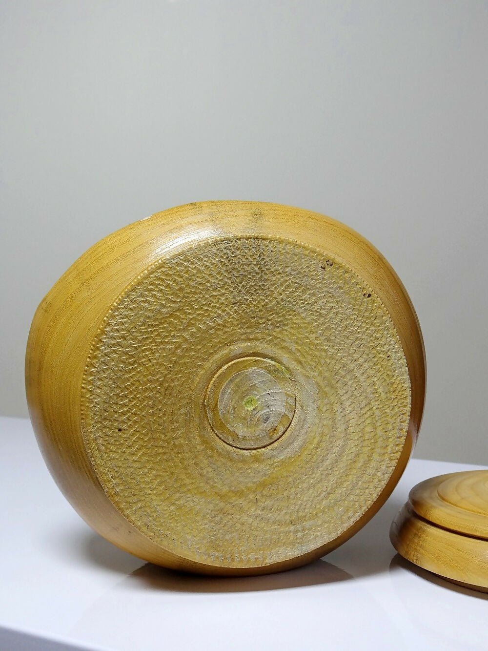 Boite en bois tourné clair vintage - Ethic Atelier - Ethic Atelier