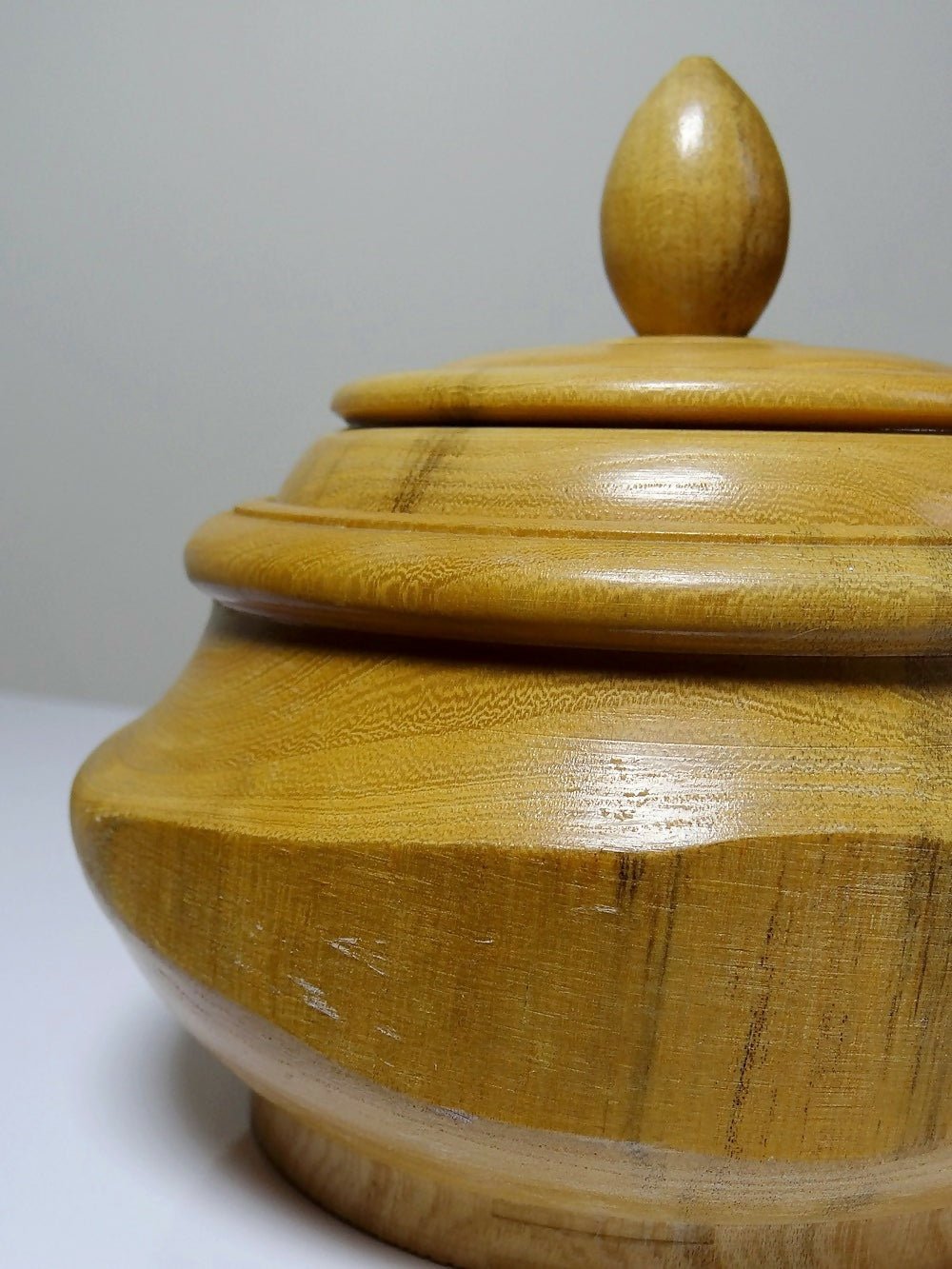 Boite en bois tourné clair vintage - Ethic Atelier - Ethic Atelier