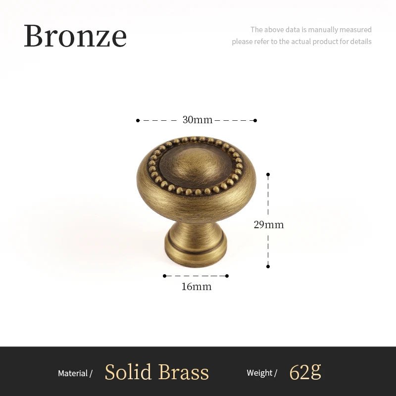 Bouton de porte MAXIME en laiton massif bronze vintage, poignée en coquille - DIY quincaillerie de meubles - Ethic Atelier