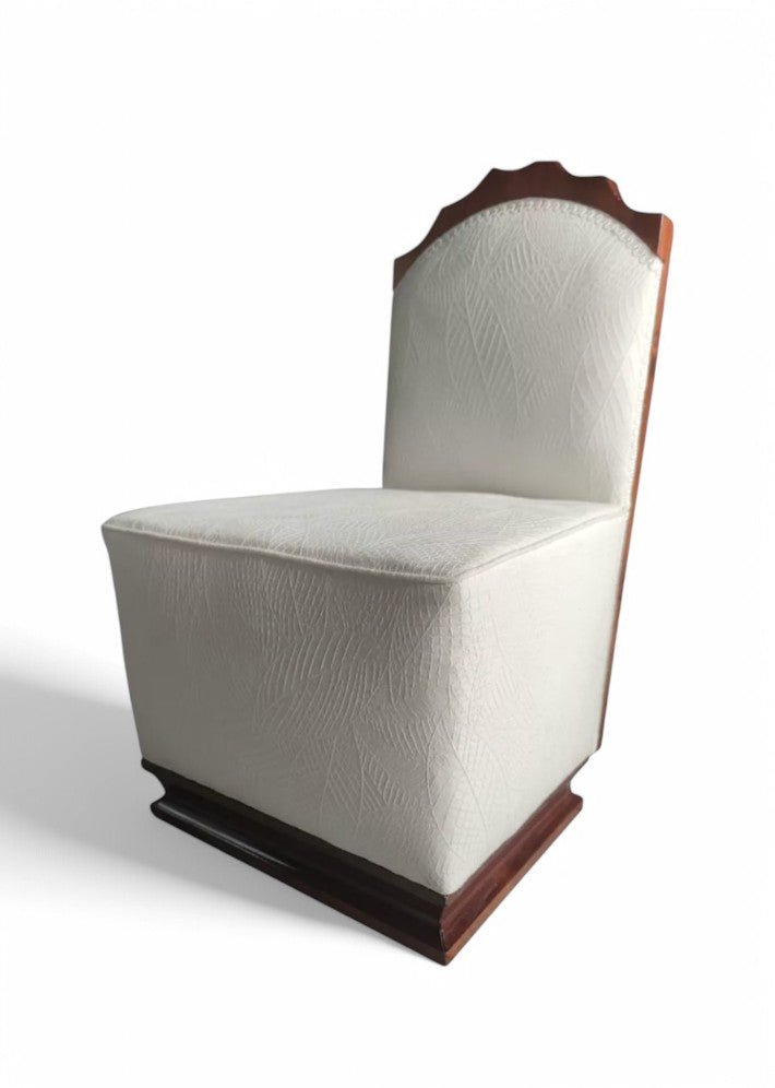 Chauffeuse Art Déco en Noyer Massif - Ethic Atelier