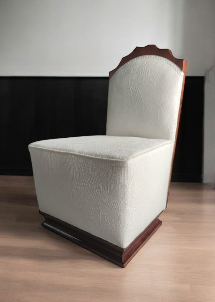 Chauffeuse Art Déco en Noyer Massif - Ethic Atelier