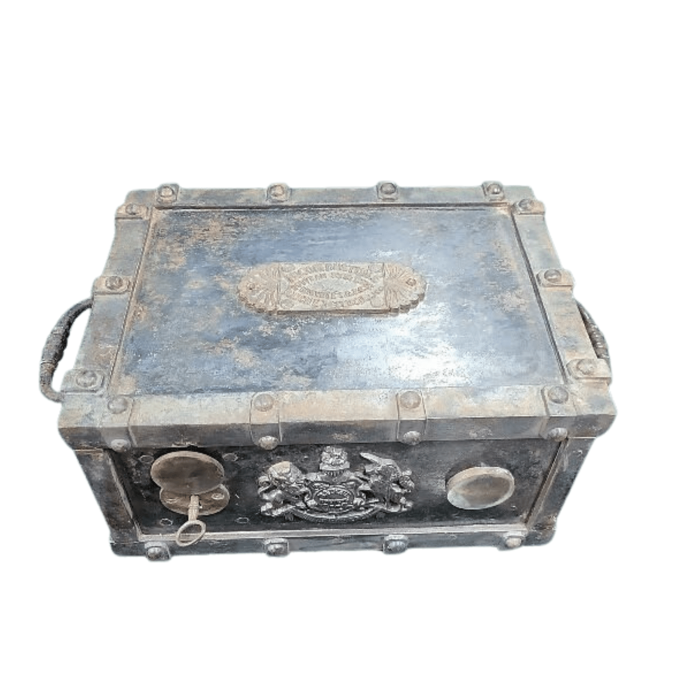 Coffre - fort ancien Boche breveté SGDG – "Dieu et mon droit" – Incombustible - Ethic Atelier