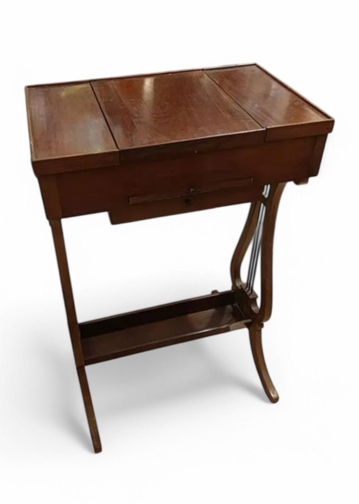 Coiffeuse lyre en acajou de Cuba massif - Ethic Atelier