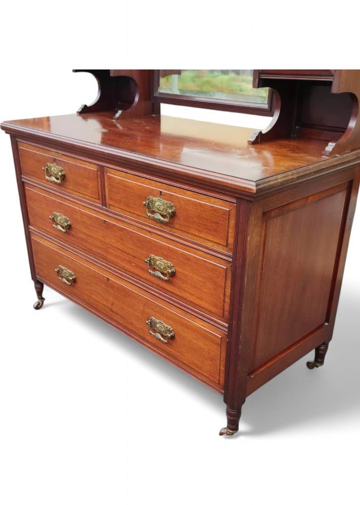 Commode Coiffeuse Anglaise Classique en Acajou Massif - Ethic Atelier