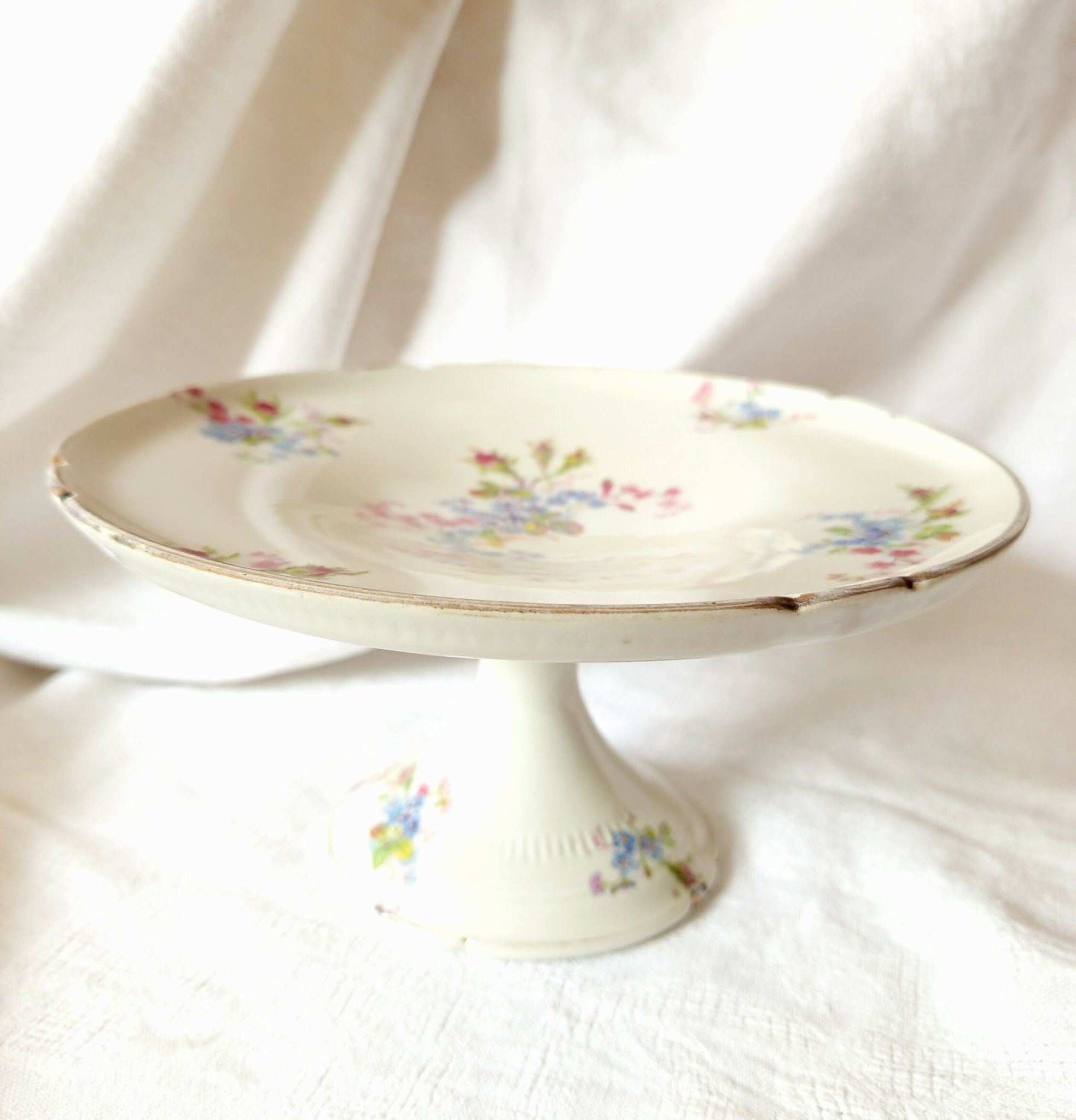 Compotier fleuri en porcelaine de Limoges C&P Début XXe - Ethic Atelier