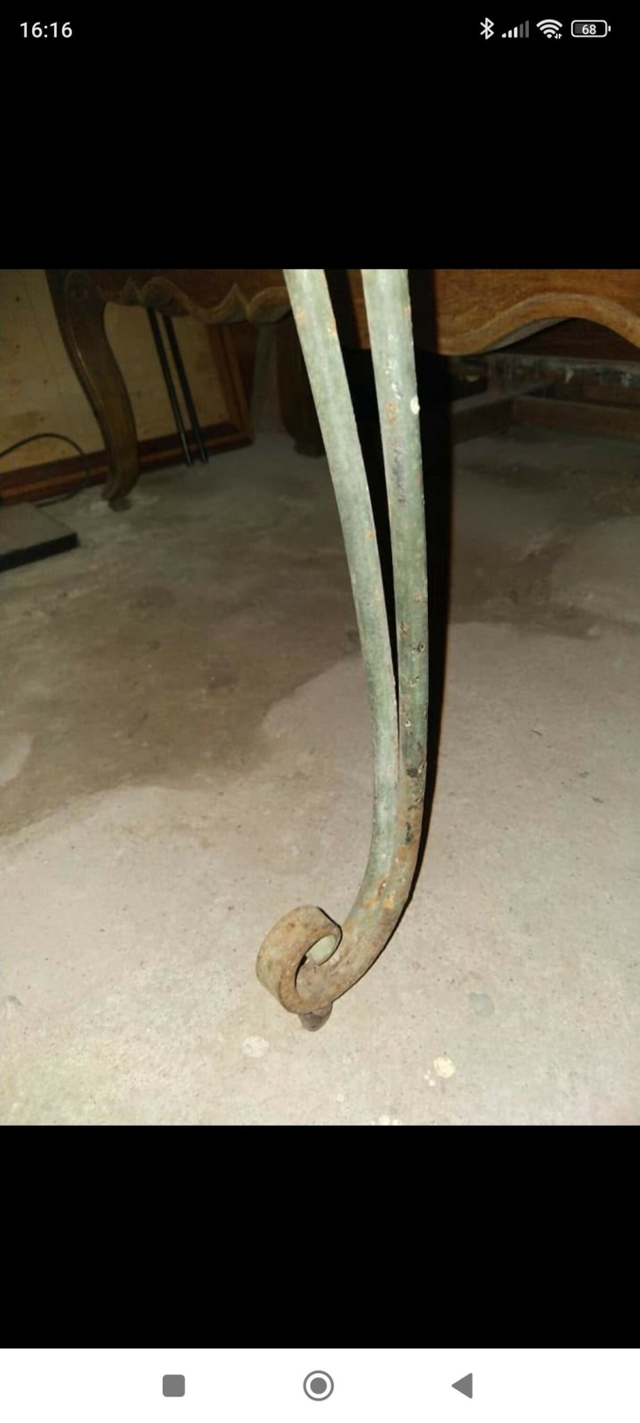 Console 1930 en fer forgé et marbre brégine - Ethic Atelier