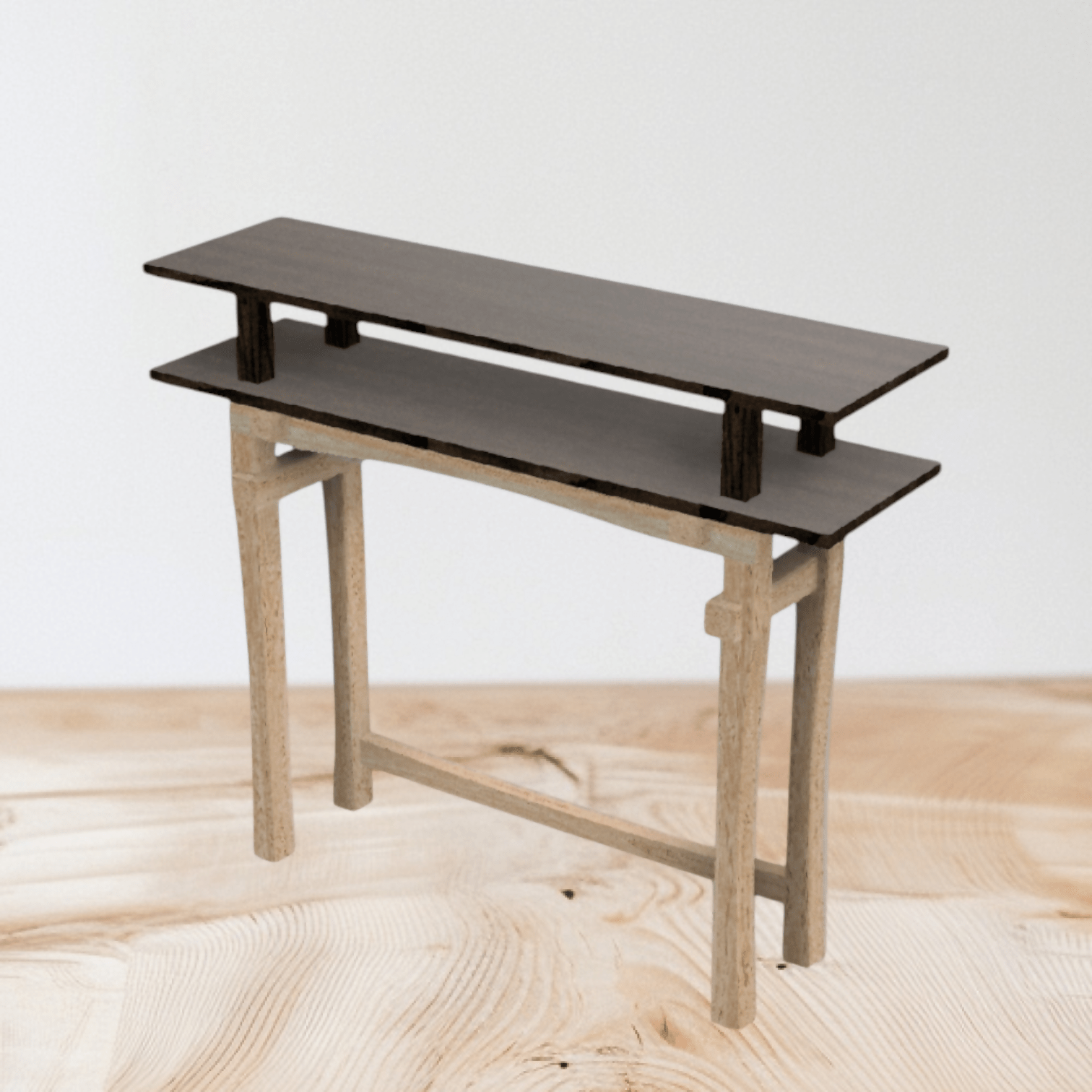Console à double plateau - Design d'inspiration asiatique, style minimaliste et élégant - Ethic Atelier