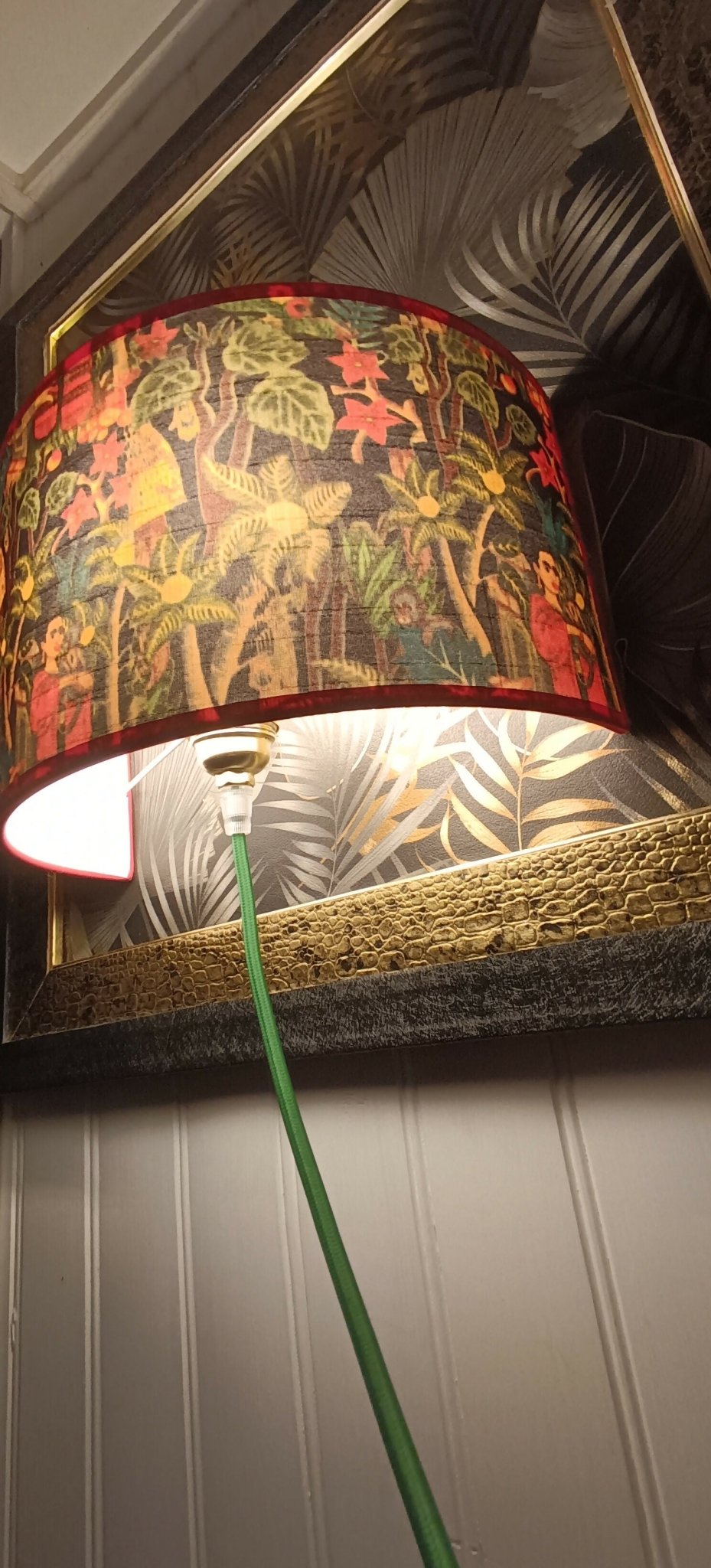 Décor mural "Journey to the Jungle by Frida" - Pièce unique, upcycling et papier Lamali - Ethic Atelier