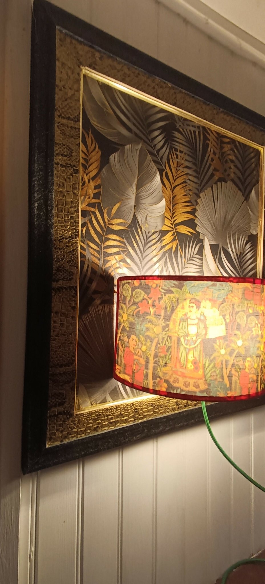 Décor mural "Journey to the Jungle by Frida" - Pièce unique, upcycling et papier Lamali - Ethic Atelier