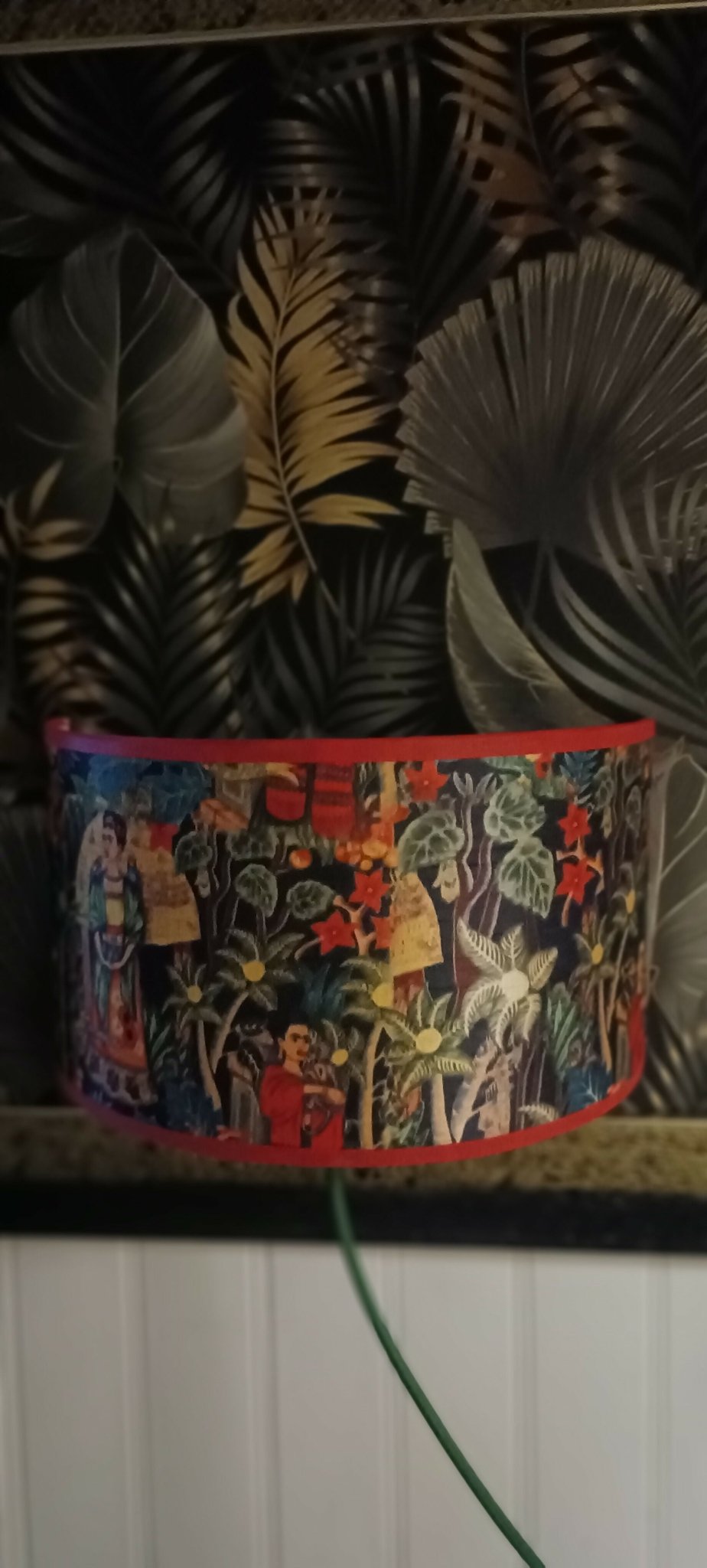 Décor mural "Journey to the Jungle by Frida" - Pièce unique, upcycling et papier Lamali - Ethic Atelier
