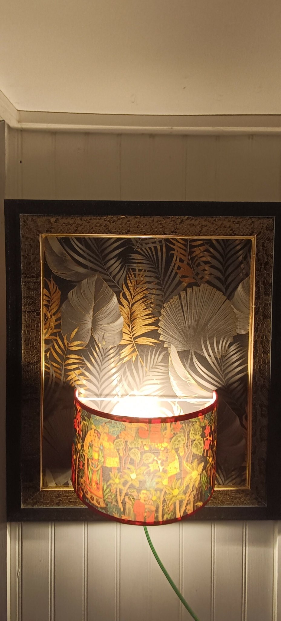 Décor mural "Journey to the Jungle by Frida" - Pièce unique, upcycling et papier Lamali - Ethic Atelier