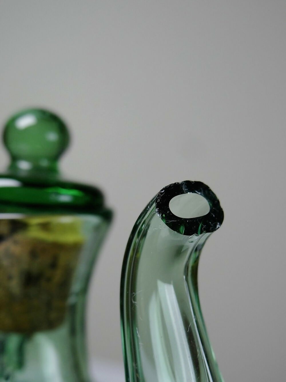 Duo Huilier & Vinaigrier verre soufflé vintage - Ethic Atelier