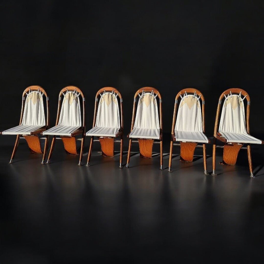 Exceptionnel Lot de 6 Chaises Babord de Salle à Manger - Deck Line - Décoration de Bateau - Ethic Atelier