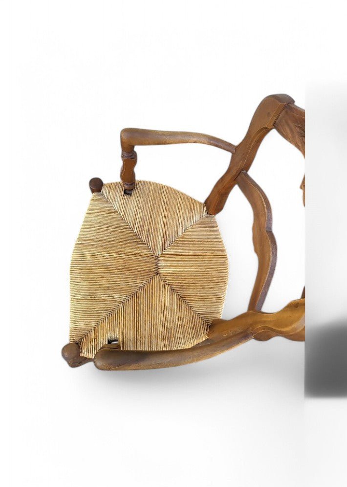 Fauteuil provençal en noyer paillé - Ethic Atelier