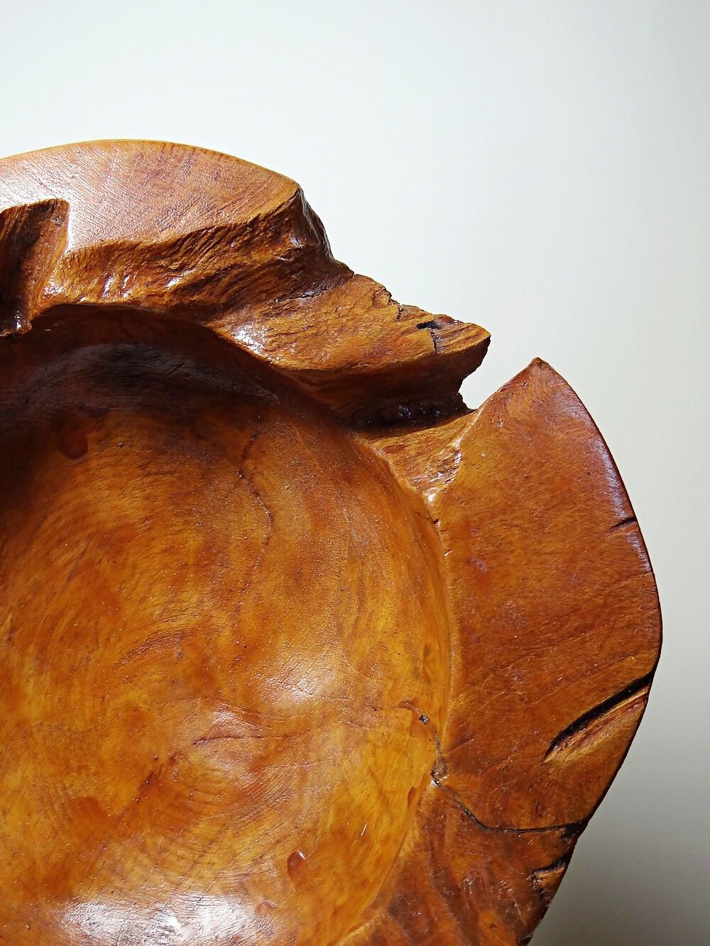 Grand bol à noix ou vide poche vintage en bois de Teck Italie années 60 - 70 - Ethic Atelier