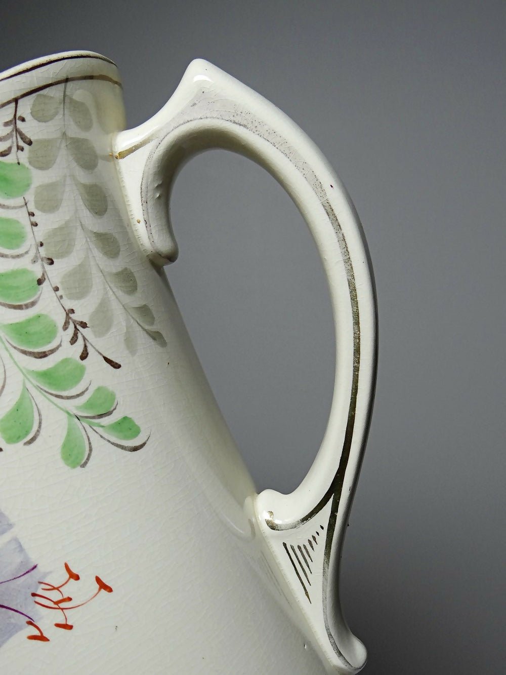 Grand broc de toilette ancien faïence Hamage Moulin des Loups - Ethic Atelier