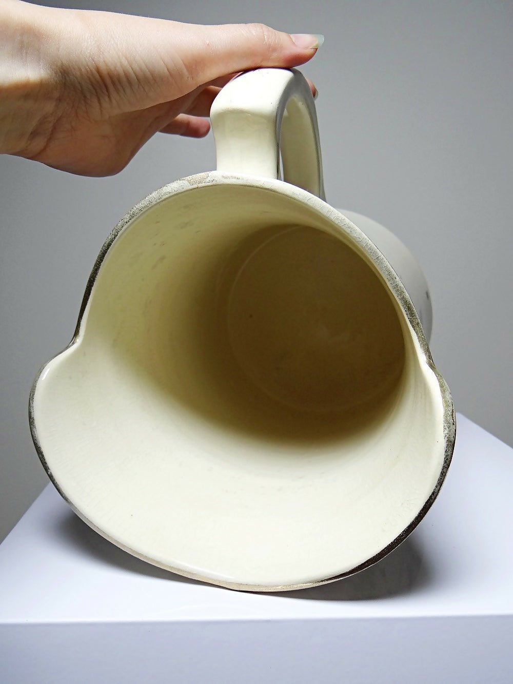 Grand broc de toilette ancien faïence Hamage Moulin des Loups - Ethic Atelier