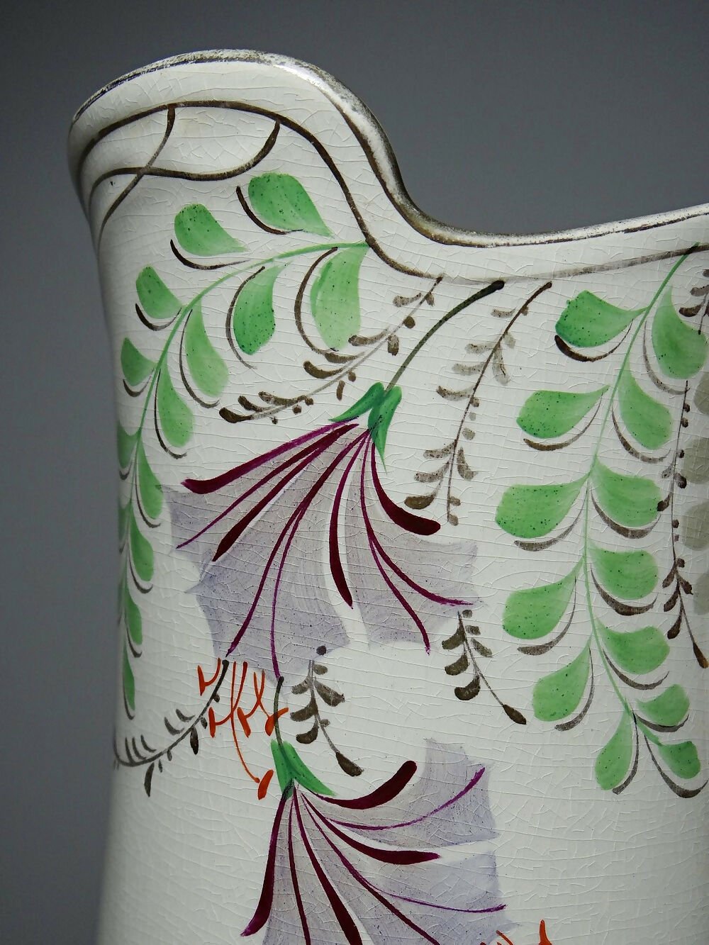 Grand broc de toilette ancien faïence Hamage Moulin des Loups - Ethic Atelier