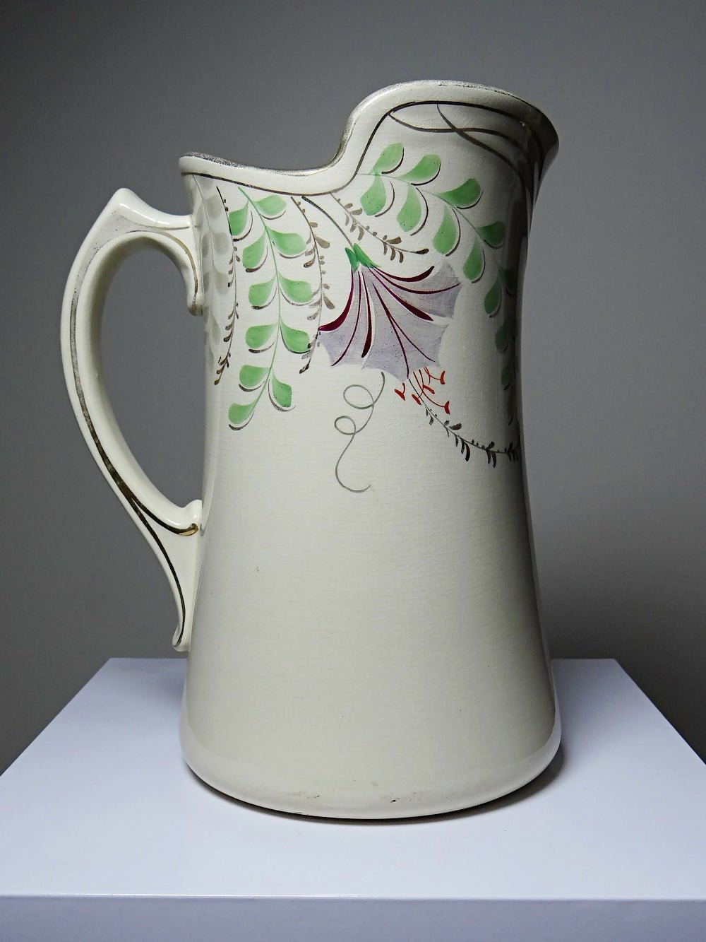 Grand broc de toilette ancien faïence Hamage Moulin des Loups - Ethic Atelier