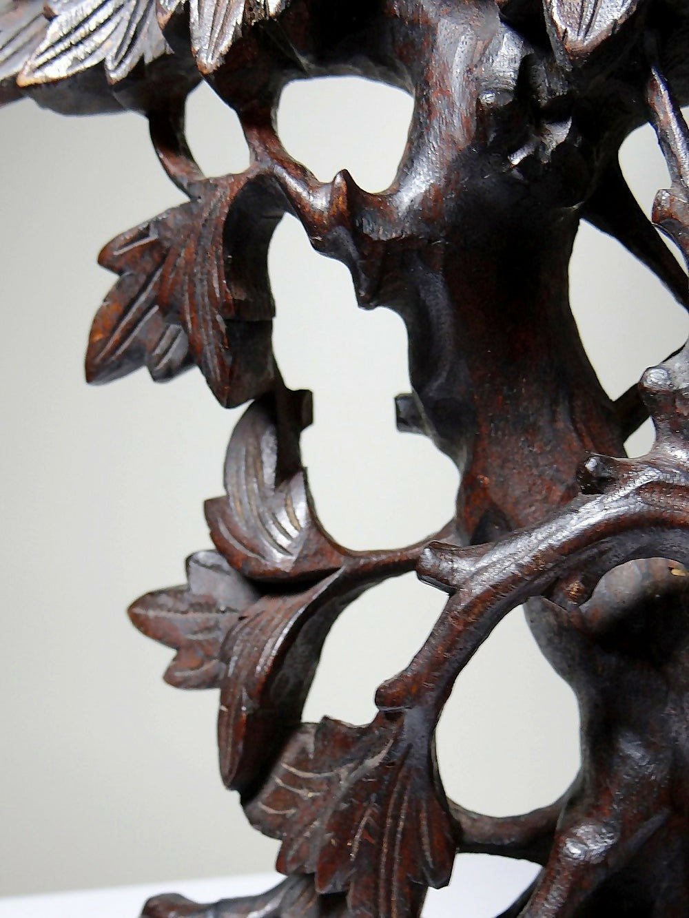 Grand panneau par à vent de table d'Asie XIXe bois de rose sculpté - Ethic Atelier