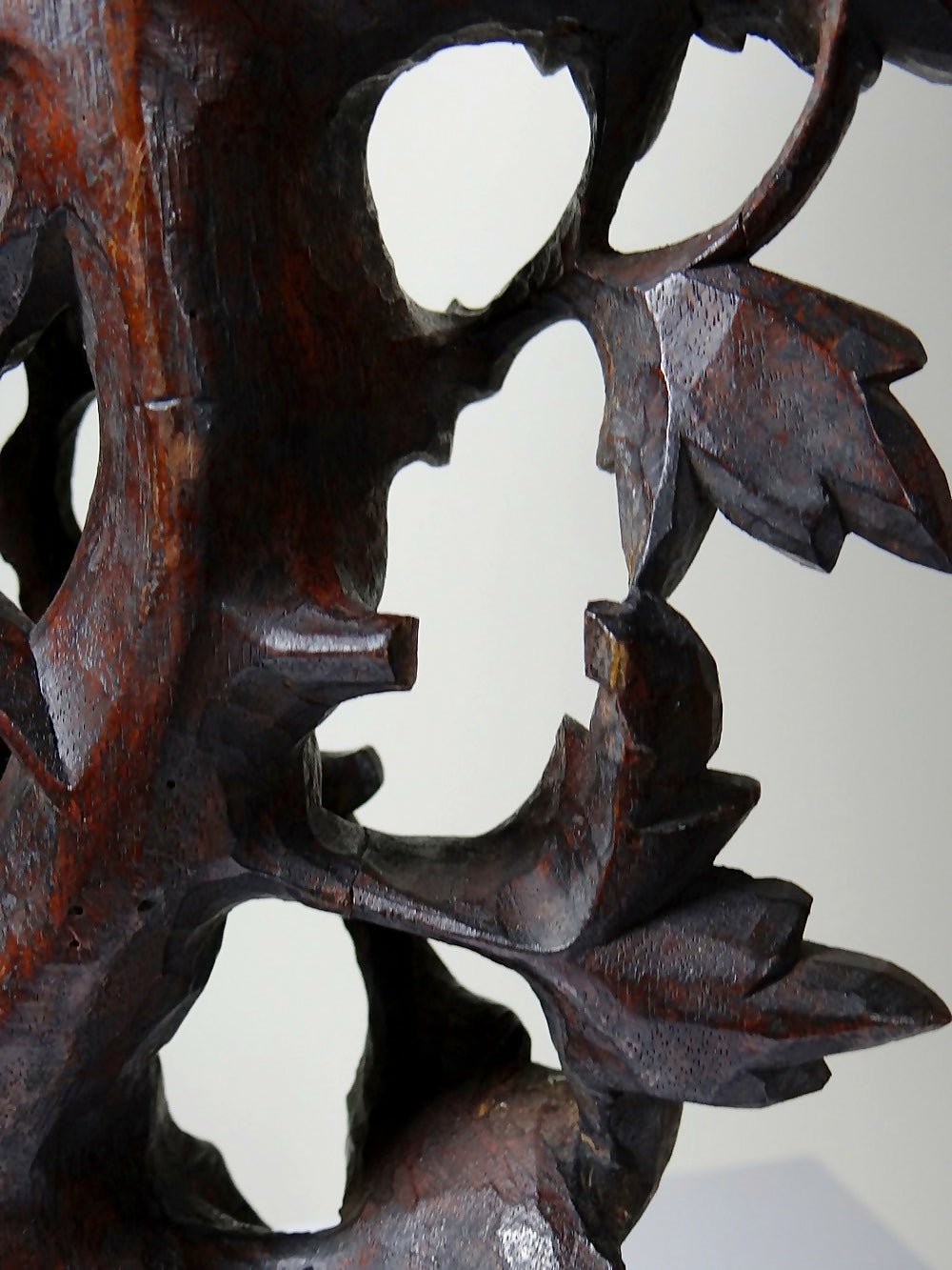 Grand panneau par à vent de table d'Asie XIXe bois de rose sculpté - Ethic Atelier