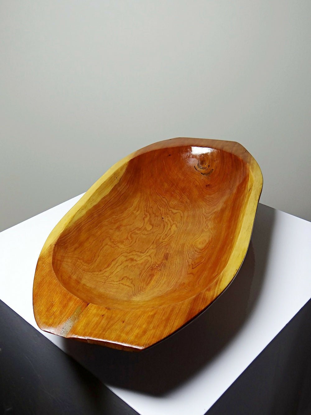 Grand plat, coupe, creuse en bois Maroc vintage - Ethic Atelier