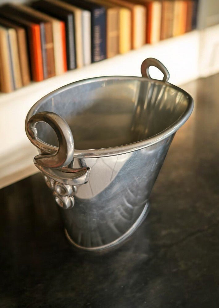 Grand seau à champagne en étain poli - Ethic Atelier
