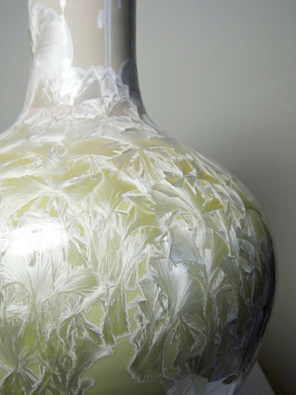 Grand vase globulaire porcelaine émaux cristallins Jingdezhen Zhi vintage - Ethic Atelier