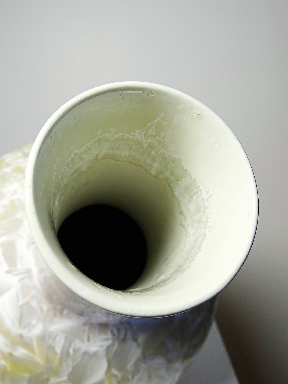 Grand vase globulaire porcelaine émaux cristallins Jingdezhen Zhi vintage - Ethic Atelier