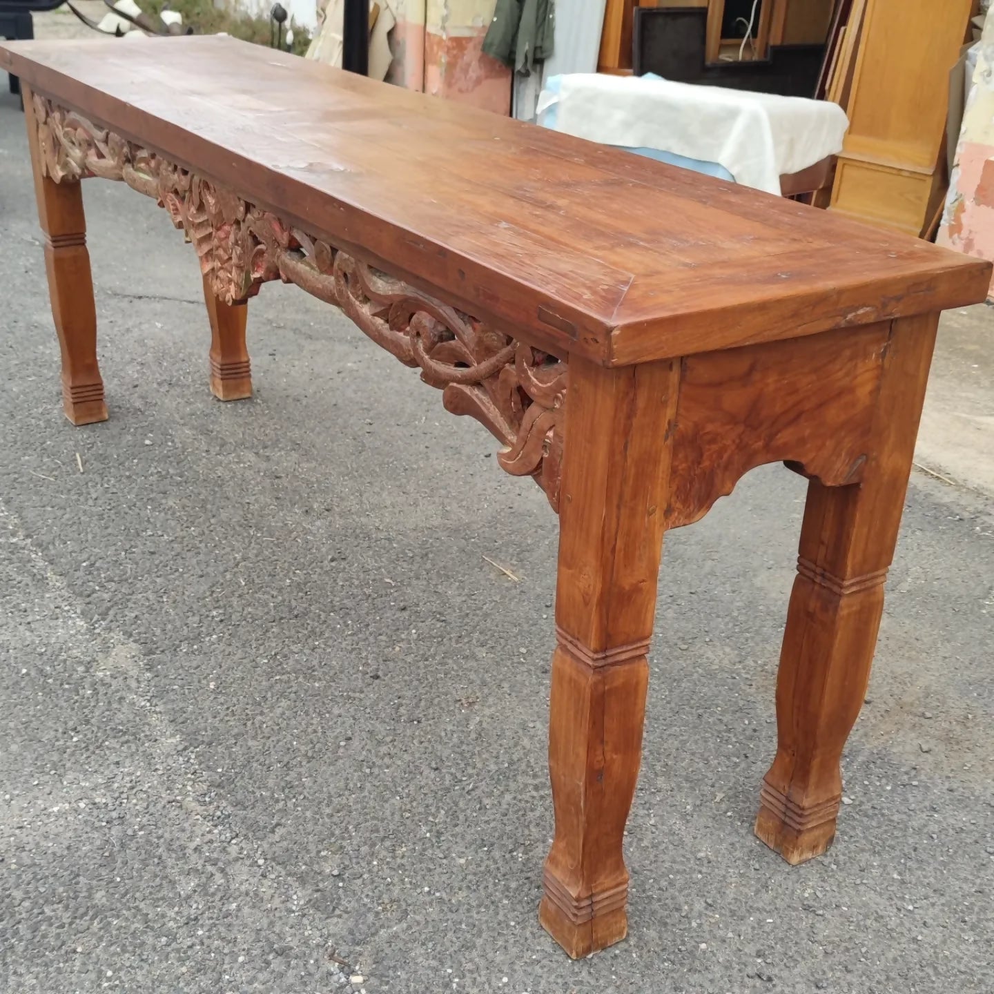 Grande console en teck asiatique - Ethic Atelier