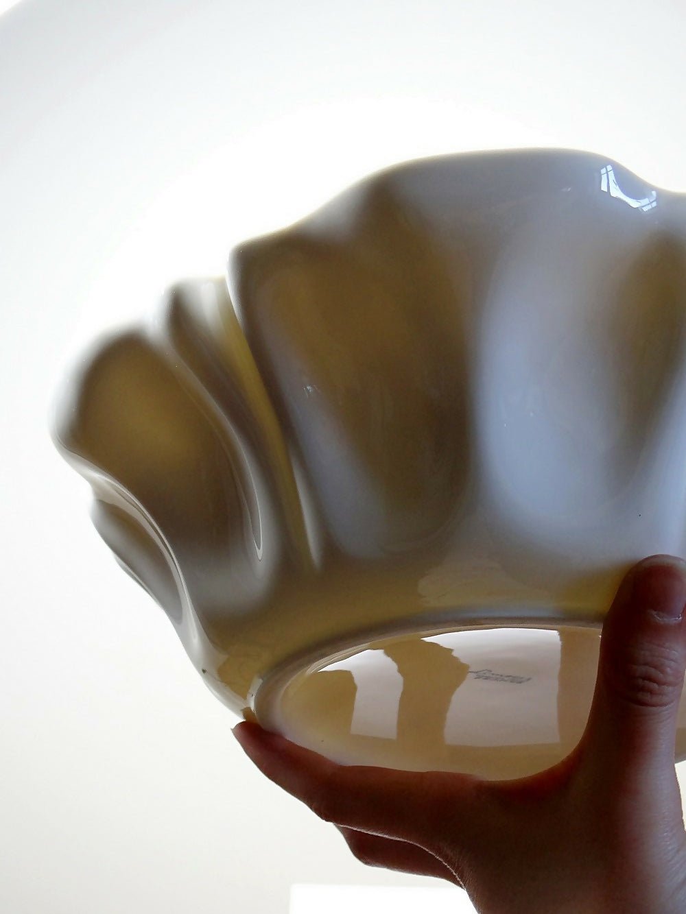 Grande coupe à fruits/saladier porcelaine fine de Limoges blanche vintage/ancien - Ethic Atelier