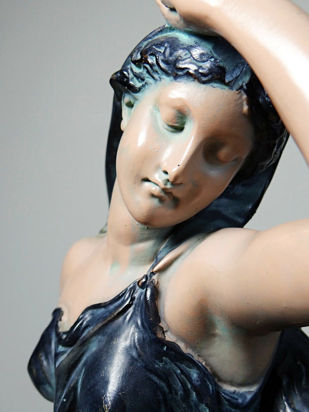 Grande statuette platre ou composite vintage/ancienne façon bronze art nouveau - Ethic Atelier