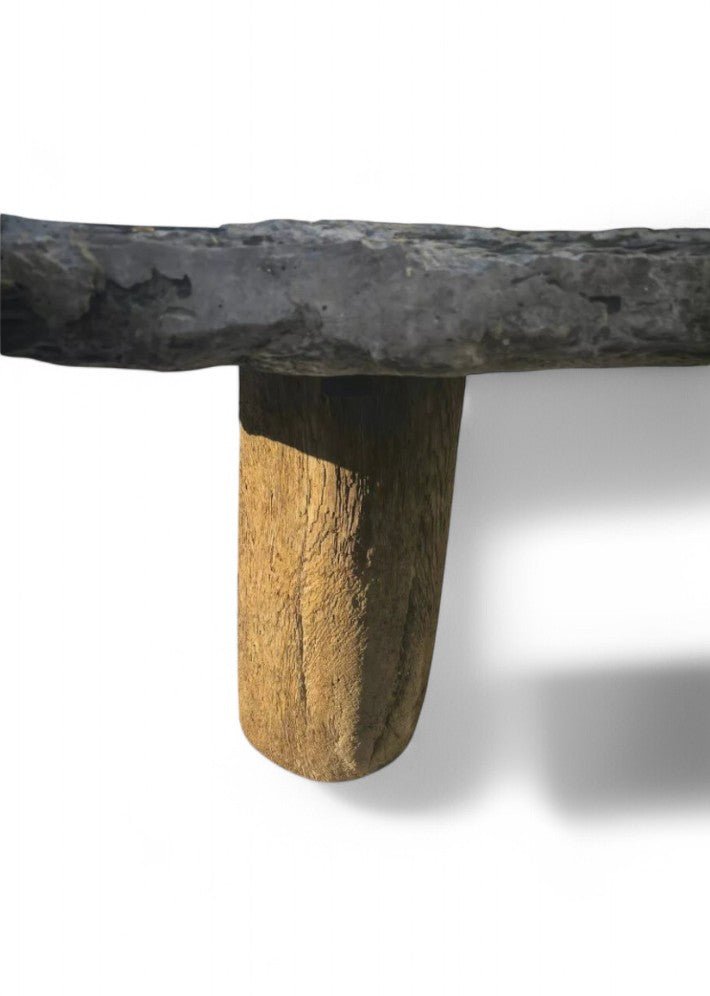 Grande Table Brutaliste en Ardoise - Ethic Atelier