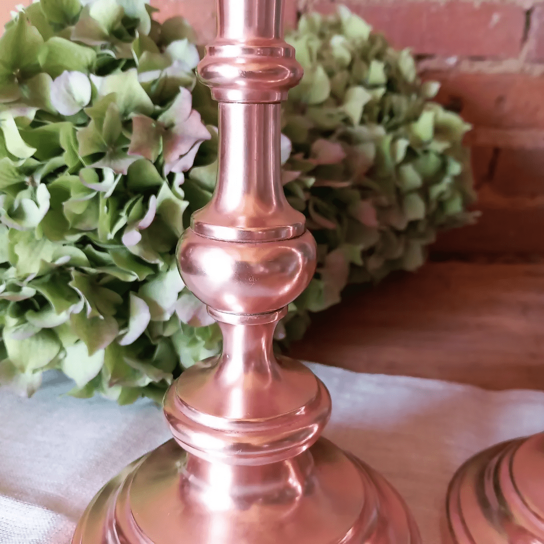 Grands bougeoirs en laiton cuivré - Ethic Atelier