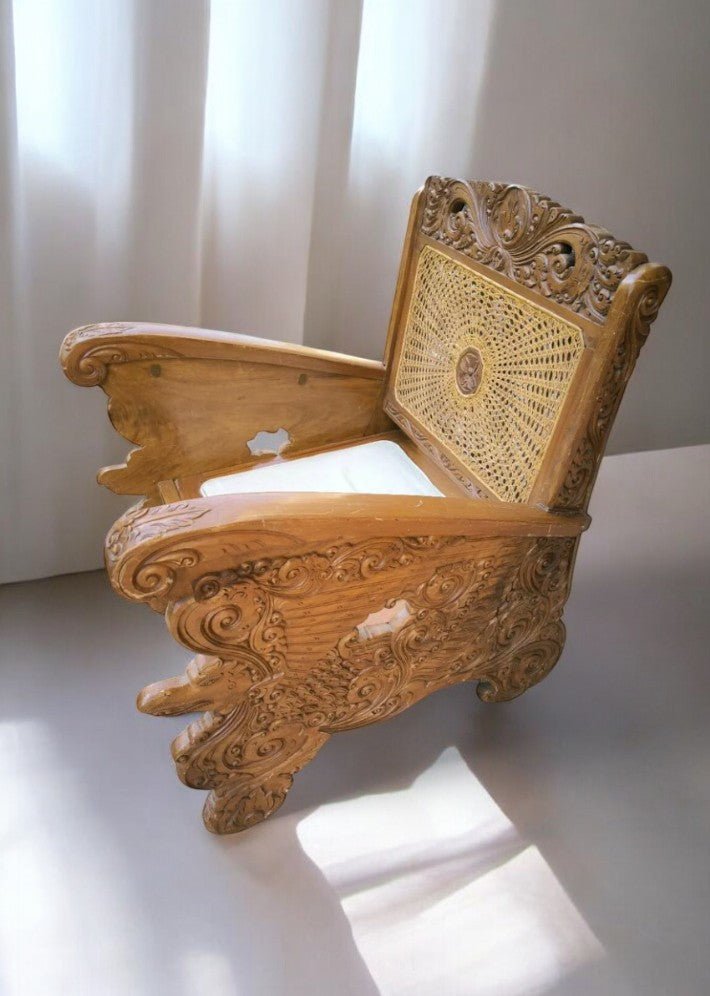 Gros Fauteuil Colonial en Teck Massif - Ethic Atelier