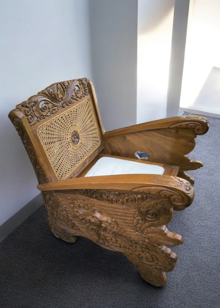 Gros Fauteuil Colonial en Teck Massif - Ethic Atelier