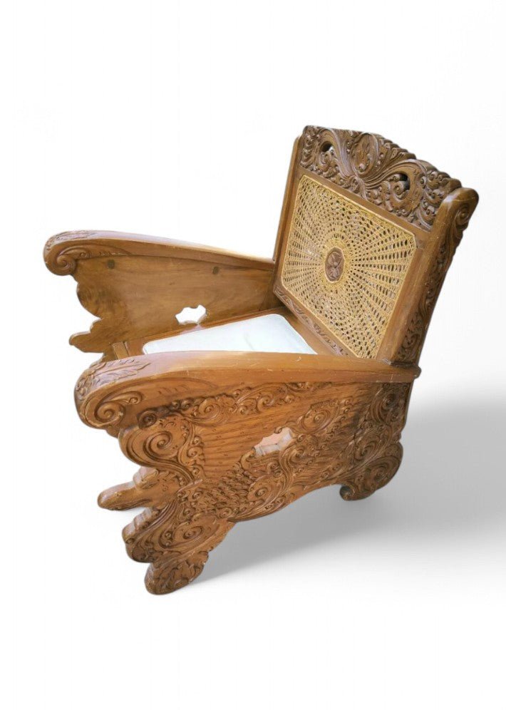 Gros Fauteuil Colonial en Teck Massif - Ethic Atelier