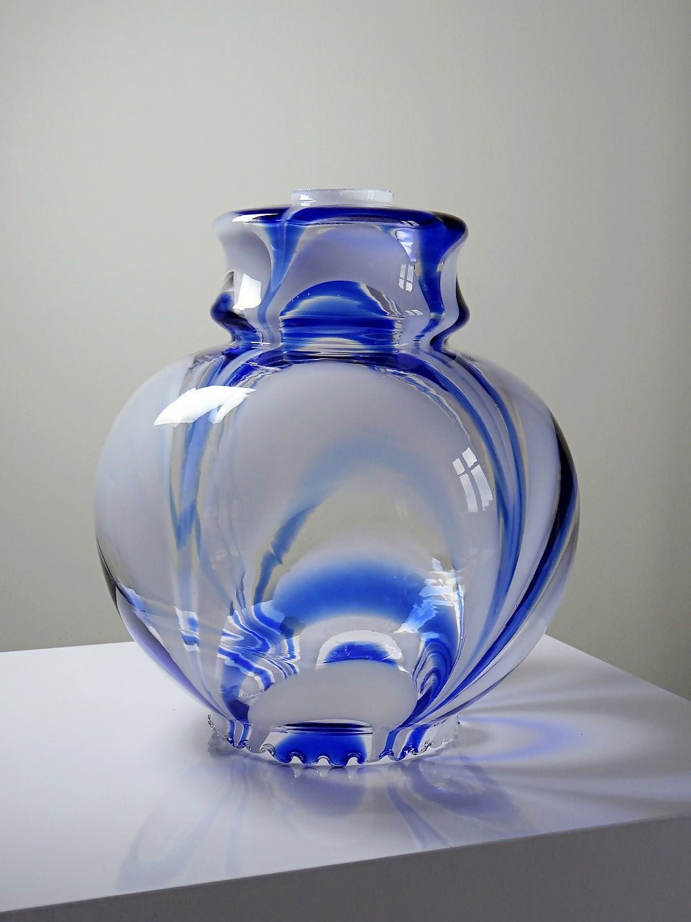 Gros globe de luminaire verre de Murano vintage années 60 - 70 attribué à Moretti - Ethic Atelier