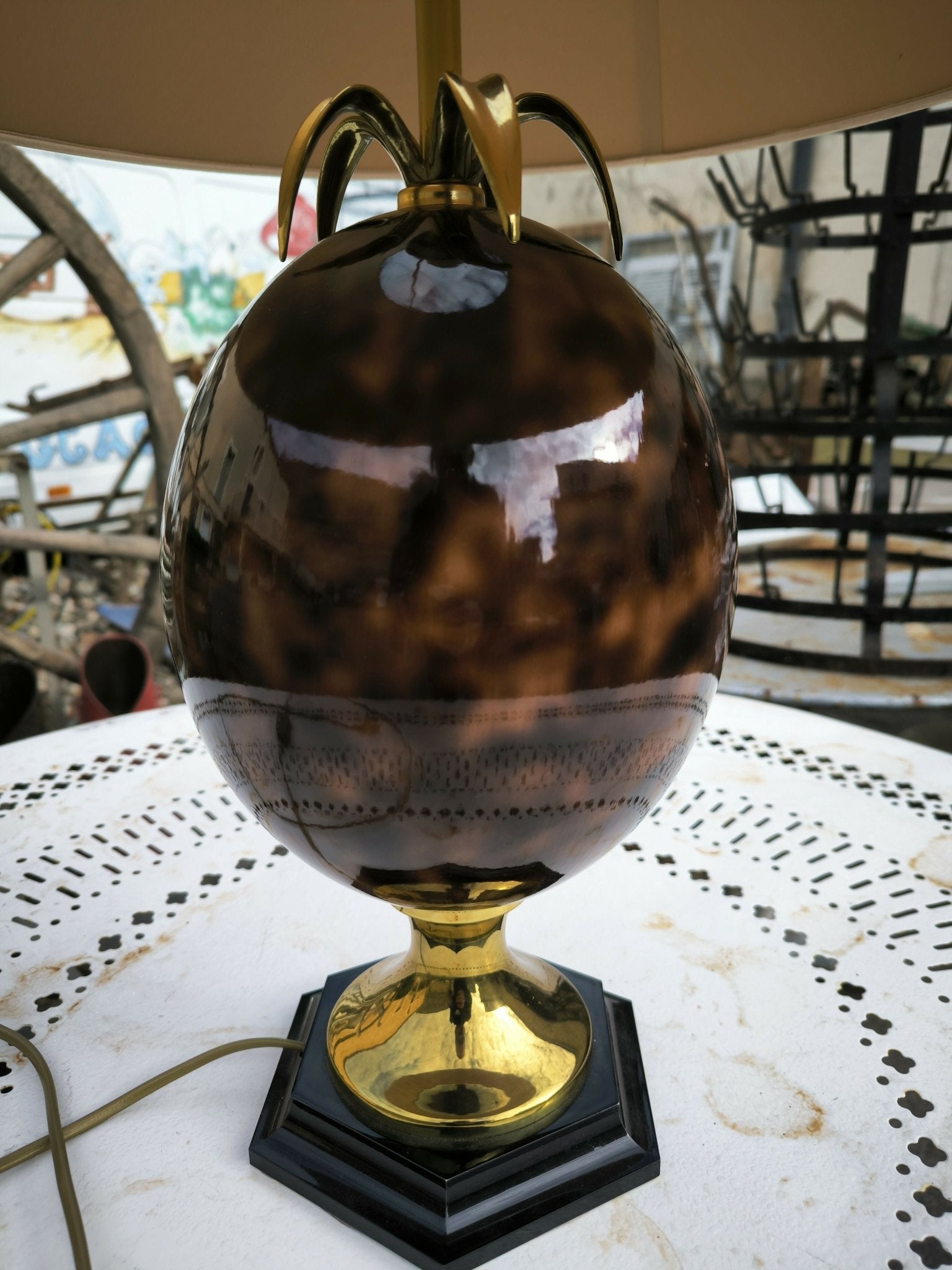 Grosse Lampe Maison Le Dauphin vers 1980 - Ethic Atelier