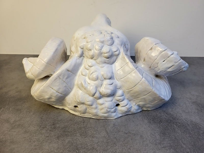 GROSSE TETE DE BELIER EN TERRE CUITE GRAND BAVENT FRANCAIS MAJOLICA - Ethic Atelier