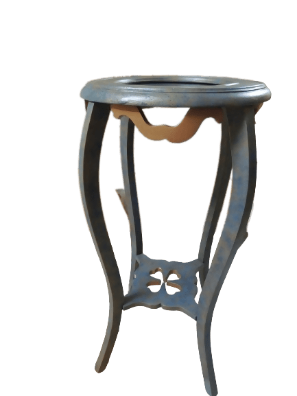 Guéridon ou Sellette en Noyer avec Marbre restauré - Ethic Atelier